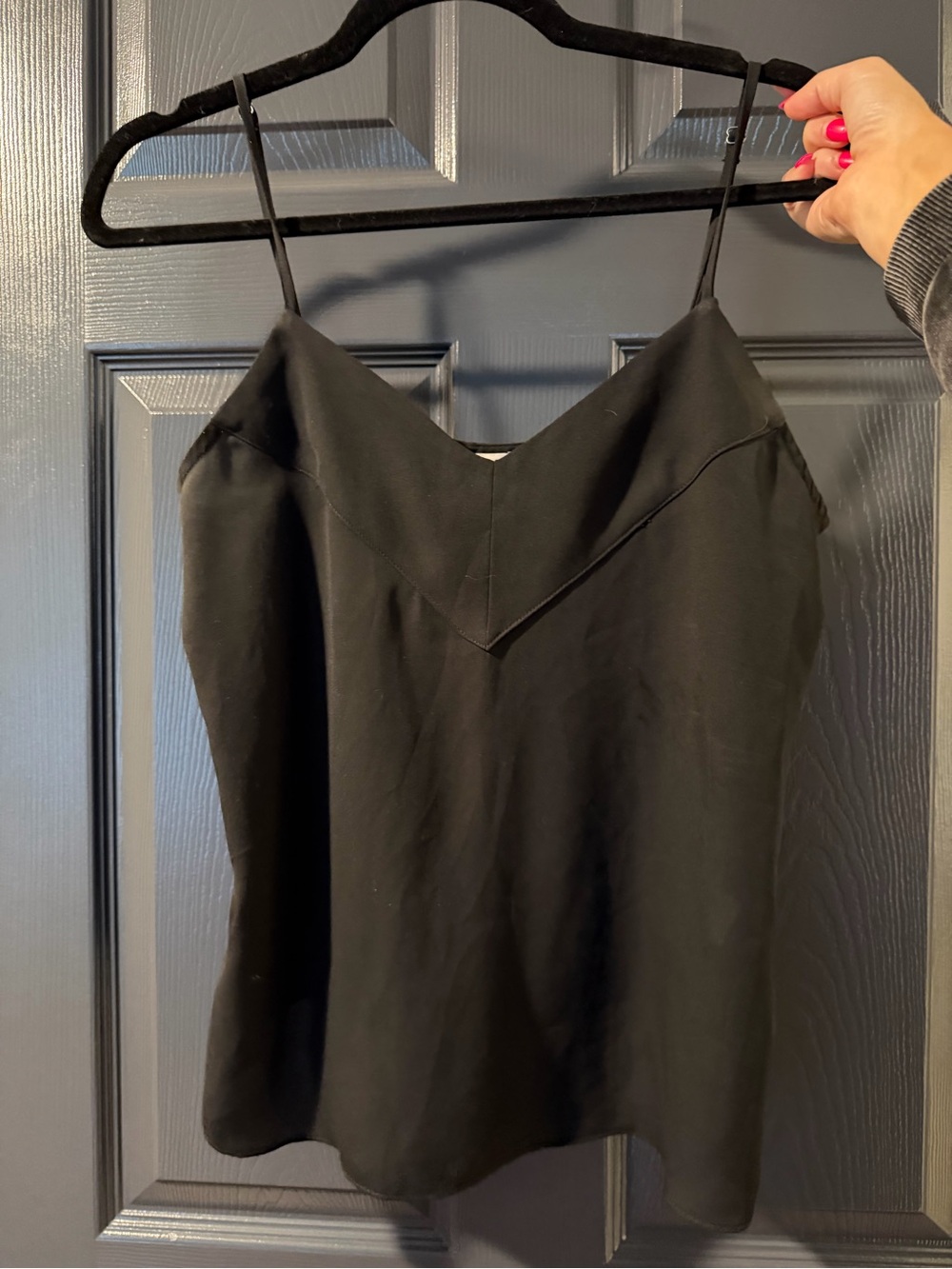 Veronica M Black V-Neck Spaghetti Strap Camisole